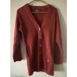 Vintage Volga‎ Knit Cardigan Sweater 90s Eclectic Grandpa Scandi Neutral Minimal